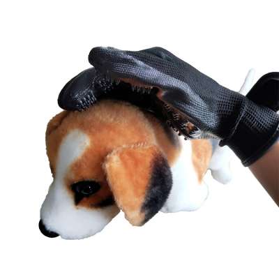 High Quality Nitrile Diping Palm Comfortable Pet Hair Remover Grooming Brush Glove