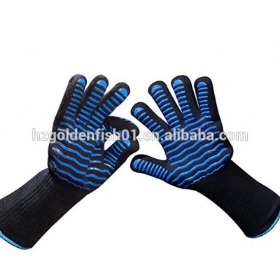 Aramid Barbecue Oven Glove Handschuhe 932F Extreme Heat Resistant Glove Grill BBQ  Hand Glove with Silicone