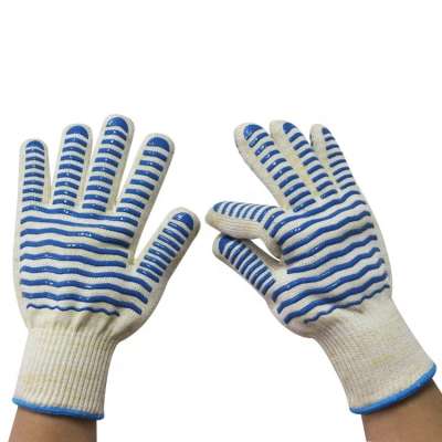 Extreme Heat Resistant Glove Oven Grill BBQ Glove with Silicone Gel